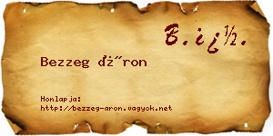 Bezzeg Áron névjegykártya
